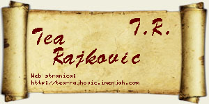 Tea Rajković vizit kartica